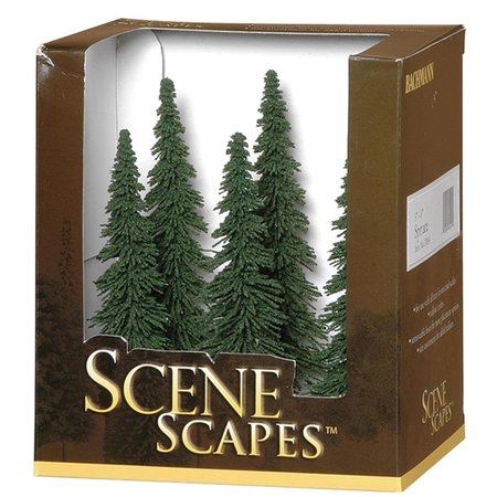 BACHMANN 5-6 in. Spruce Trees - 6 BAC32004